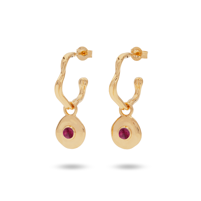 Véora Birthstone Charms - Rubin (Juli) | Gold