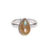 Fluidez Labradorit Ring | Silber