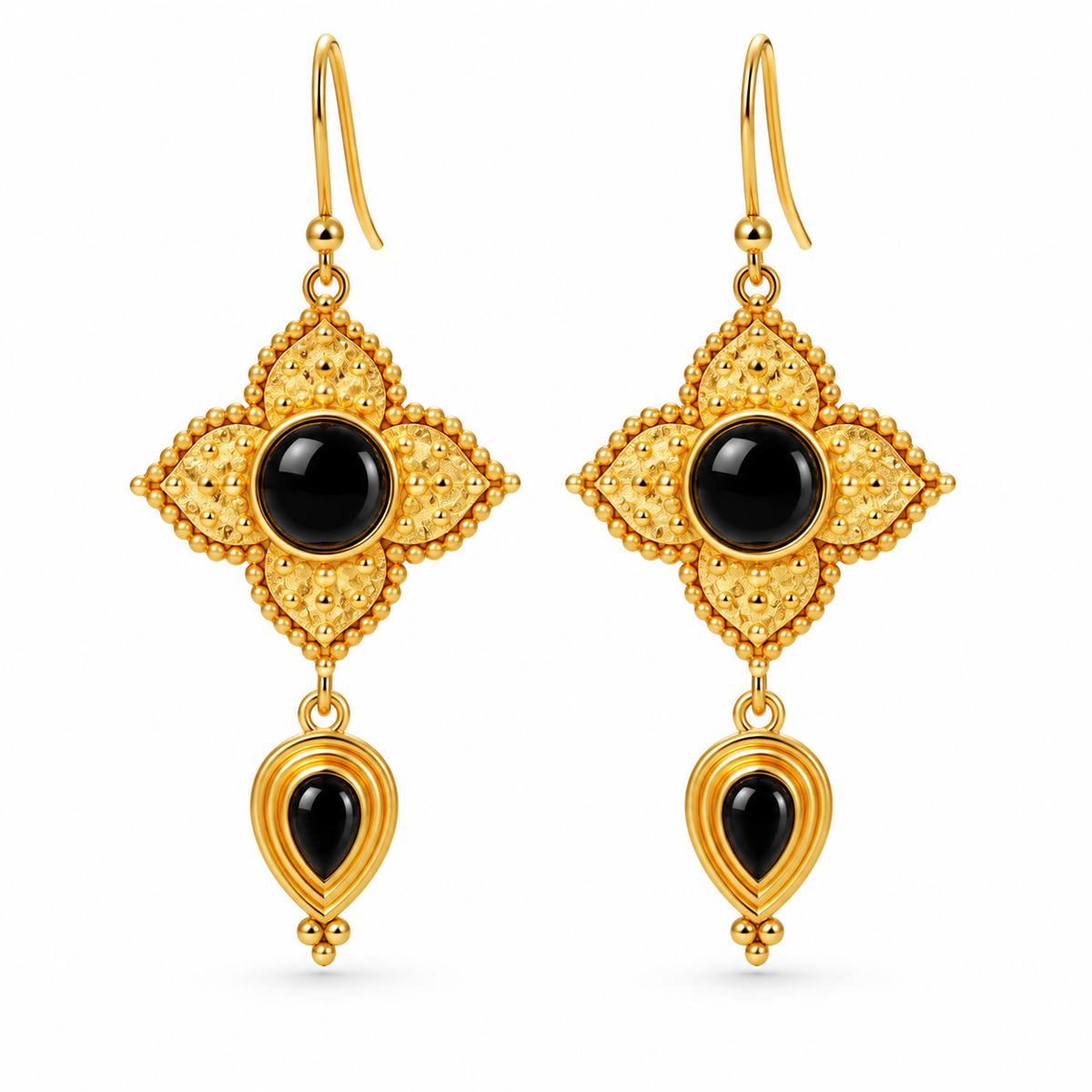Celeste Onyx Ohrringe | Gold
