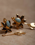 Cielo Larimar Ohrstecker | Gold
