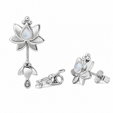 Cielo Mondstein Ohrstecker | Silber