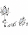 Alma de Loto Moonstone Earring | Silver