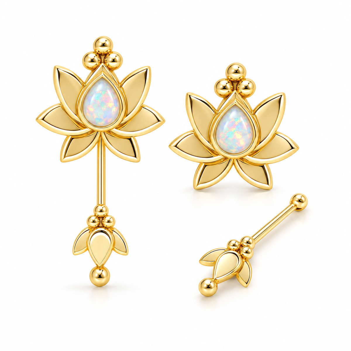 Cielo Opal Ohrstecker | Gold