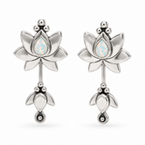 Alma de Loto Moonstone Earring | Silver