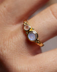 Dúalia Mondstein & Rosenquarz Ring | Gold