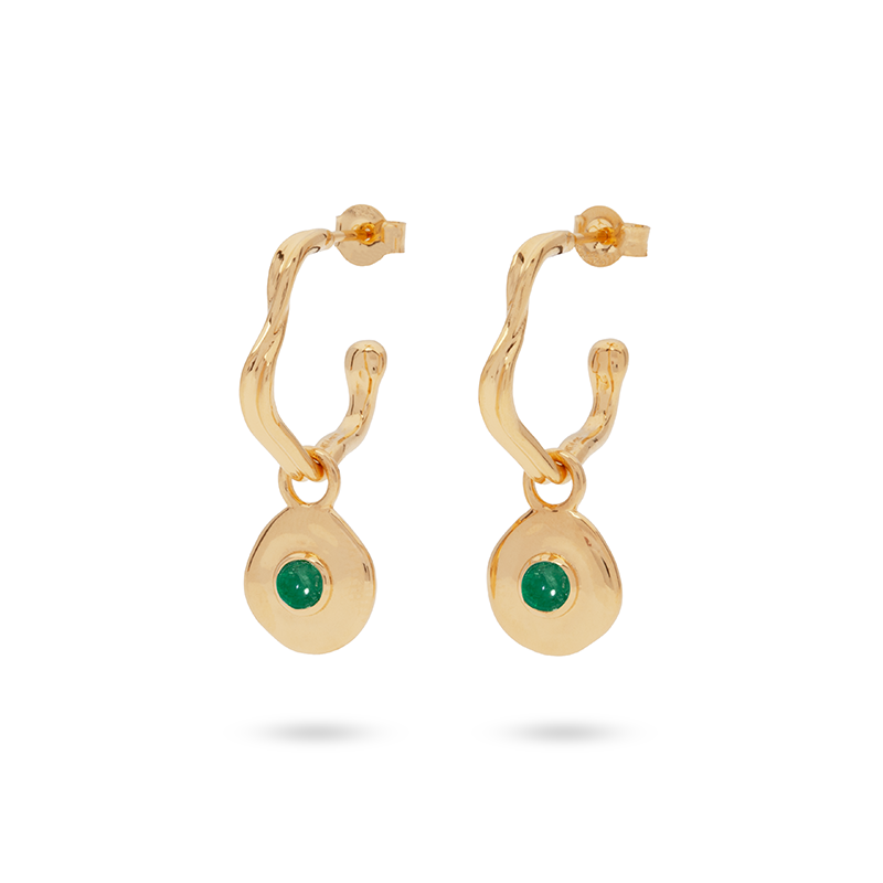 Véora Birthstone Charms - Smaragd (Mai) | Gold