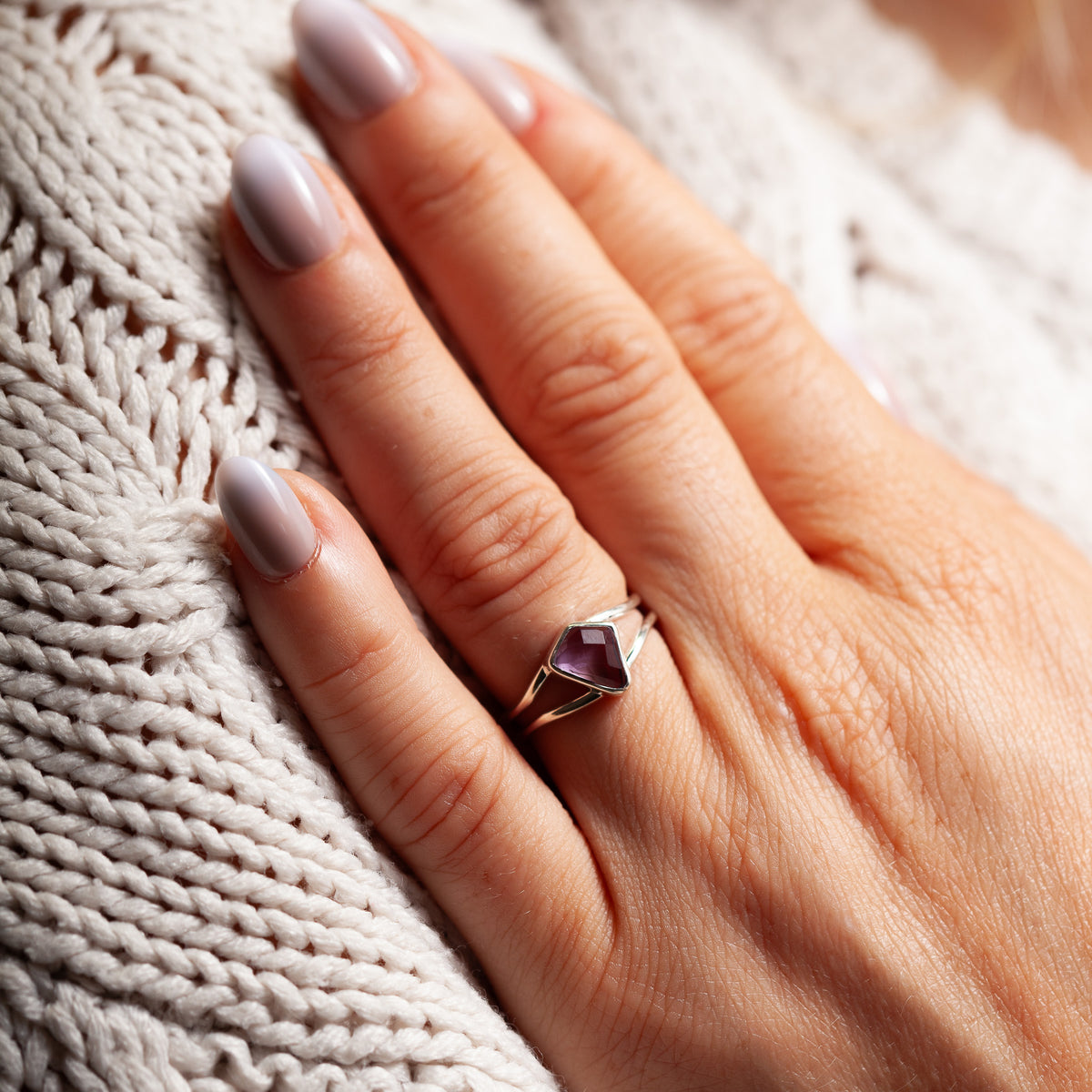 Elikos Amethyst Ring | Silber