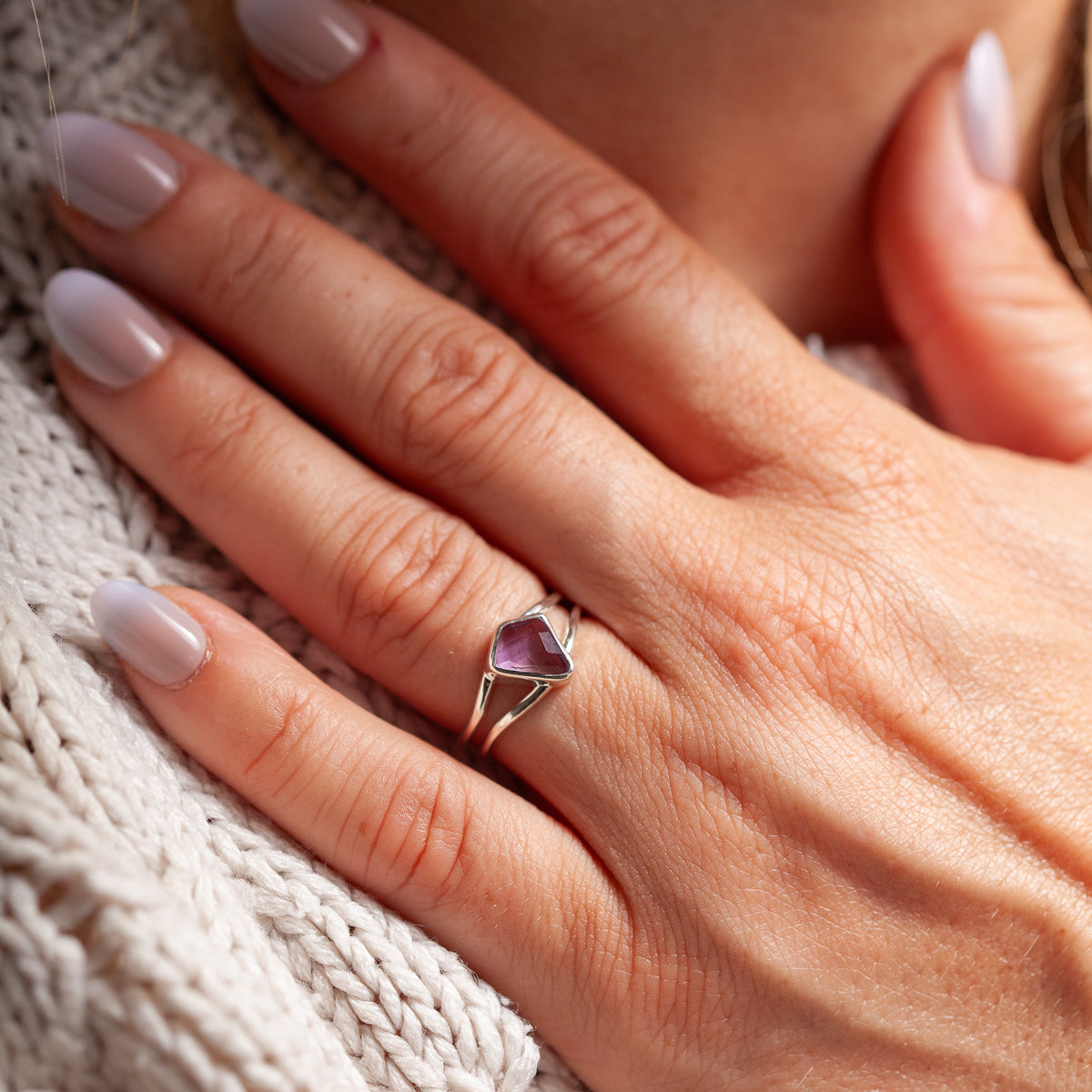 Elikos Amethyst Ring | Silber