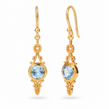 Encanto Blauer Topas Ohrringe | Gold