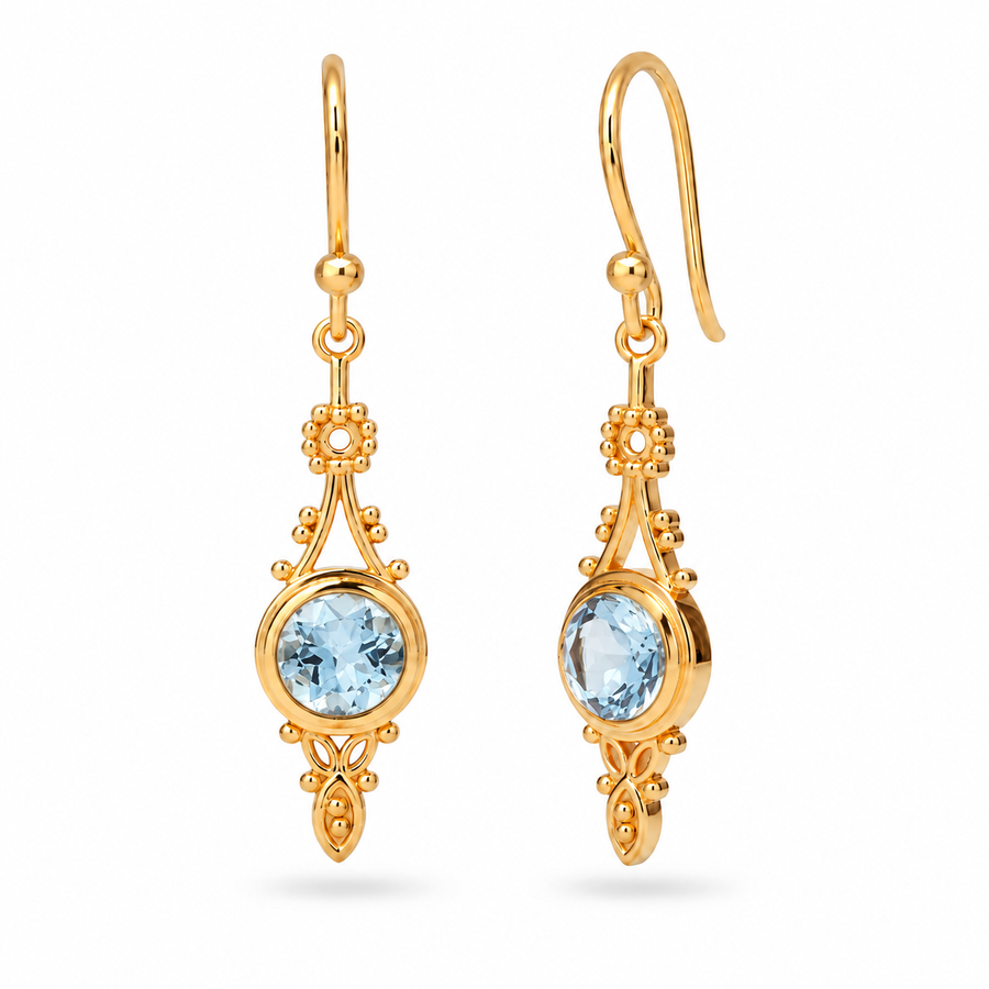 Encanto Blauer Topas Ohrringe