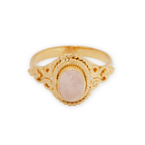 Esplendor Rosenquarz Ring | Gold