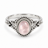 Esplendor Rosenquarz Ring | Silber