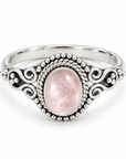Esplendor Rosenquarz Ring | Silber