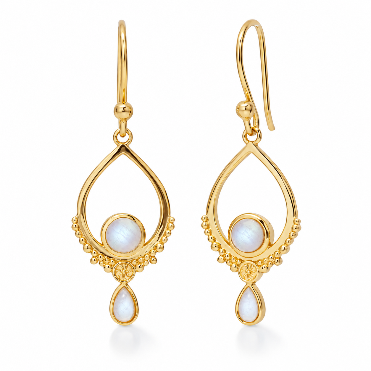Eterno Mondstein Ohrringe | Gold