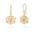Flor de Loto Rosenquarz Ohrring | Gold