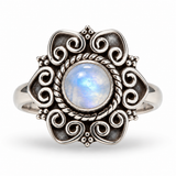 Alma de Loto Moonstone Earring | Silver