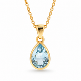 Fluidez Blauer Topas Anhänger | Gold