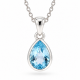 Fluidez Blauer Topas Anhänger | Silber