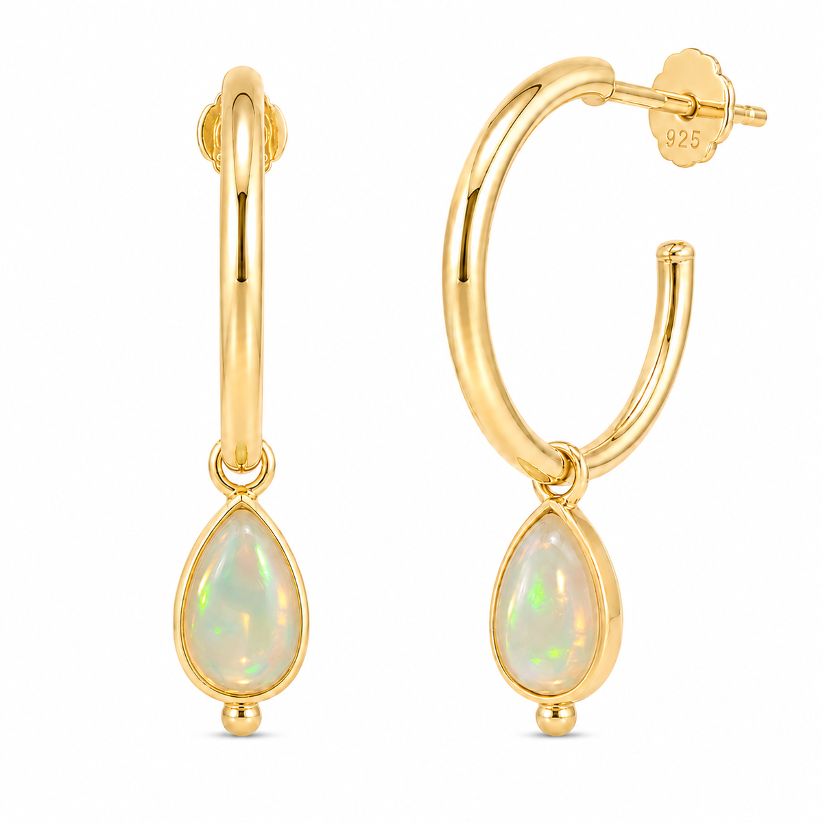 Fluidez Drops Opal Charms | Gold