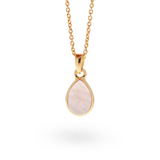 Fluidez Rosenquarz Anhänger | Gold