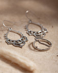 Fuego Ohrring & Ring | Silber Set