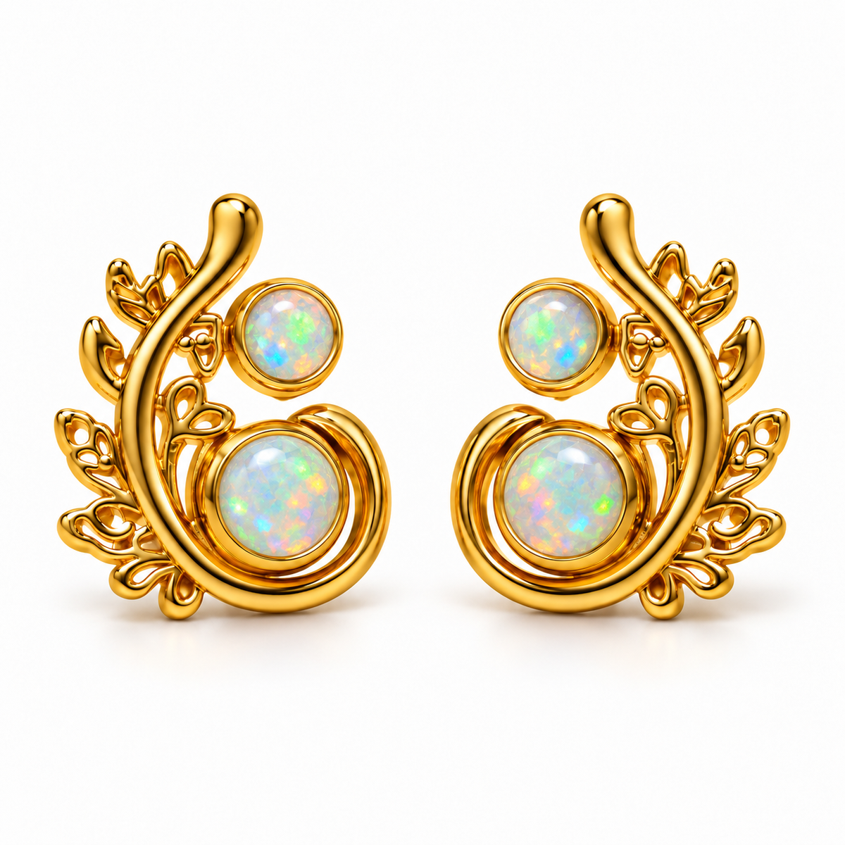 Lalea Opal Ohrstecker | Gold