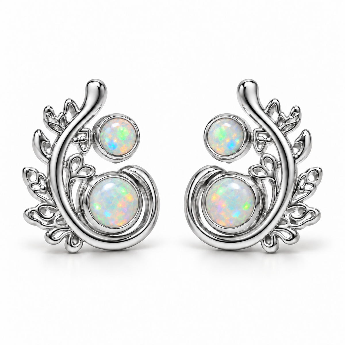 Lalea Opal Ohrstecker | Silber