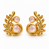 Lalea Rosenquarz Ohrstecker | Gold