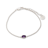 Latido Amethyst Armband | Silber