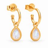 Latir Creolen mit Ternura Mondstein Charms | Gold