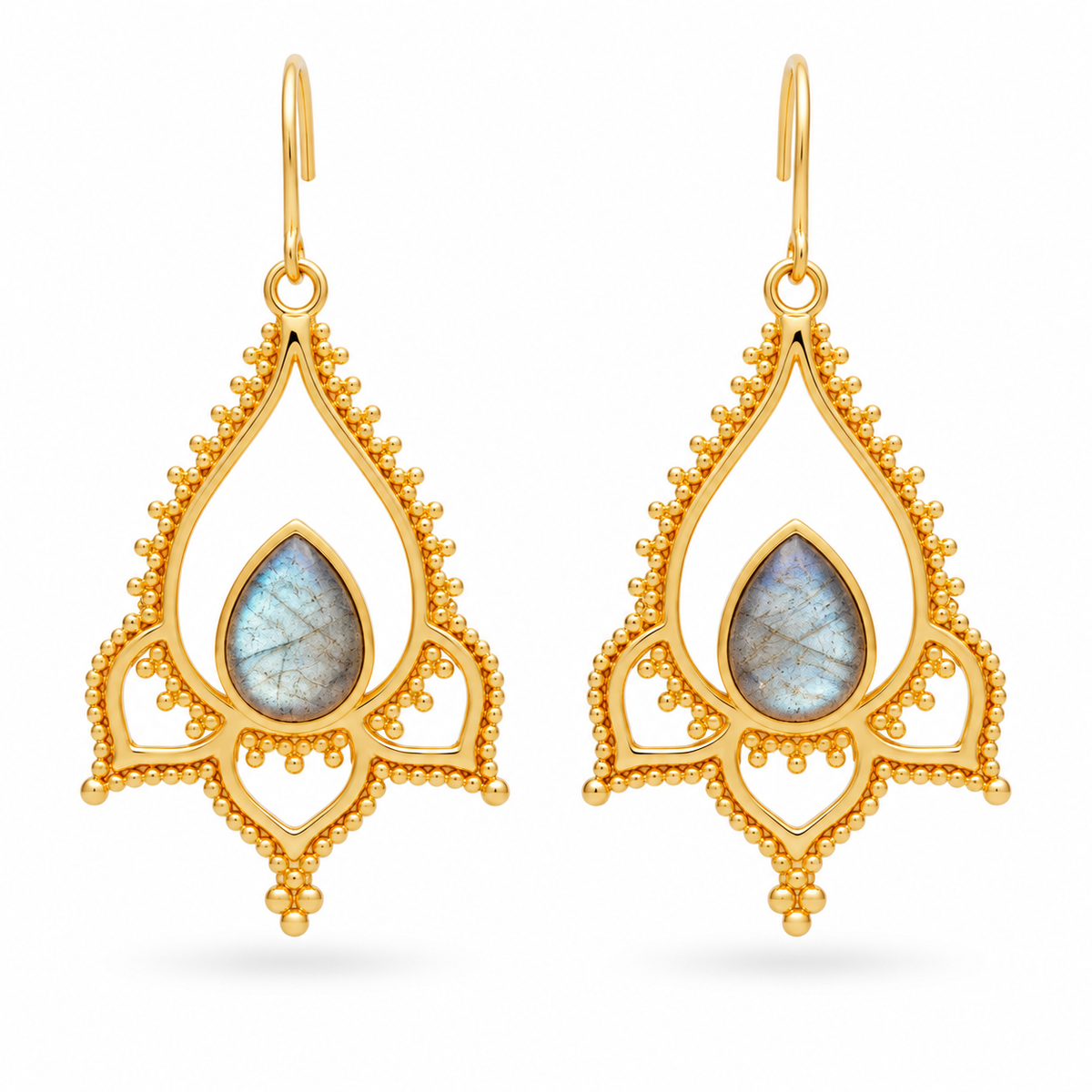 Lirio Labradorit Ohrringe | Gold