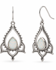 Lirio synthetischer Opal Ohrringe | Silber