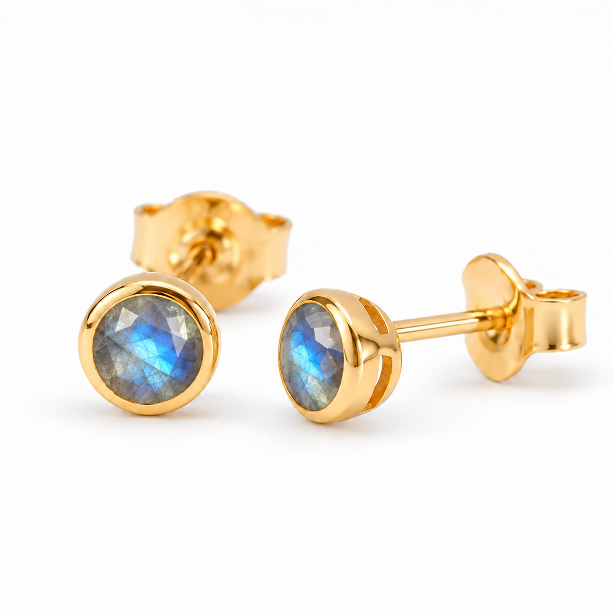 Lunita Labradorit Ohrstecker | Gold