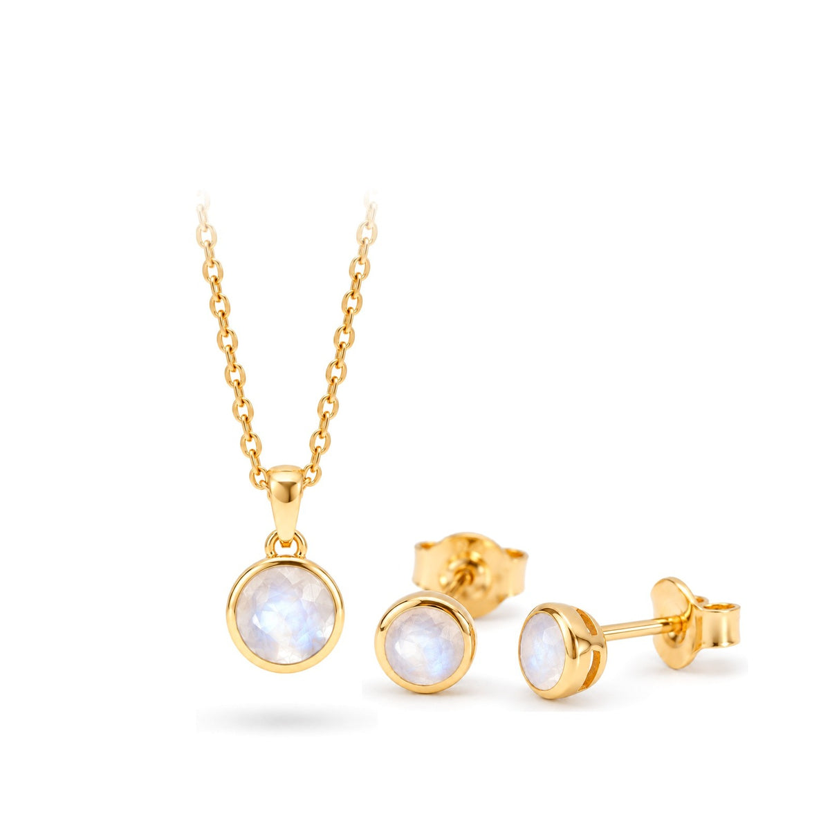 Lunita Mondstein Set in 18 Karat Massivgold