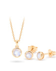 Lunita Mondstein Set in 14 Karat Massivgold