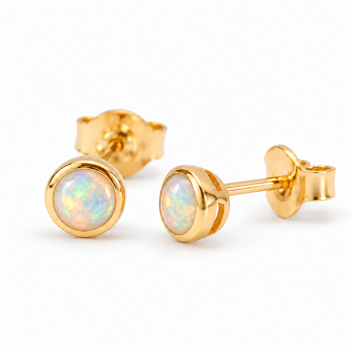 Lunita Opal Ohrstecker | Gold