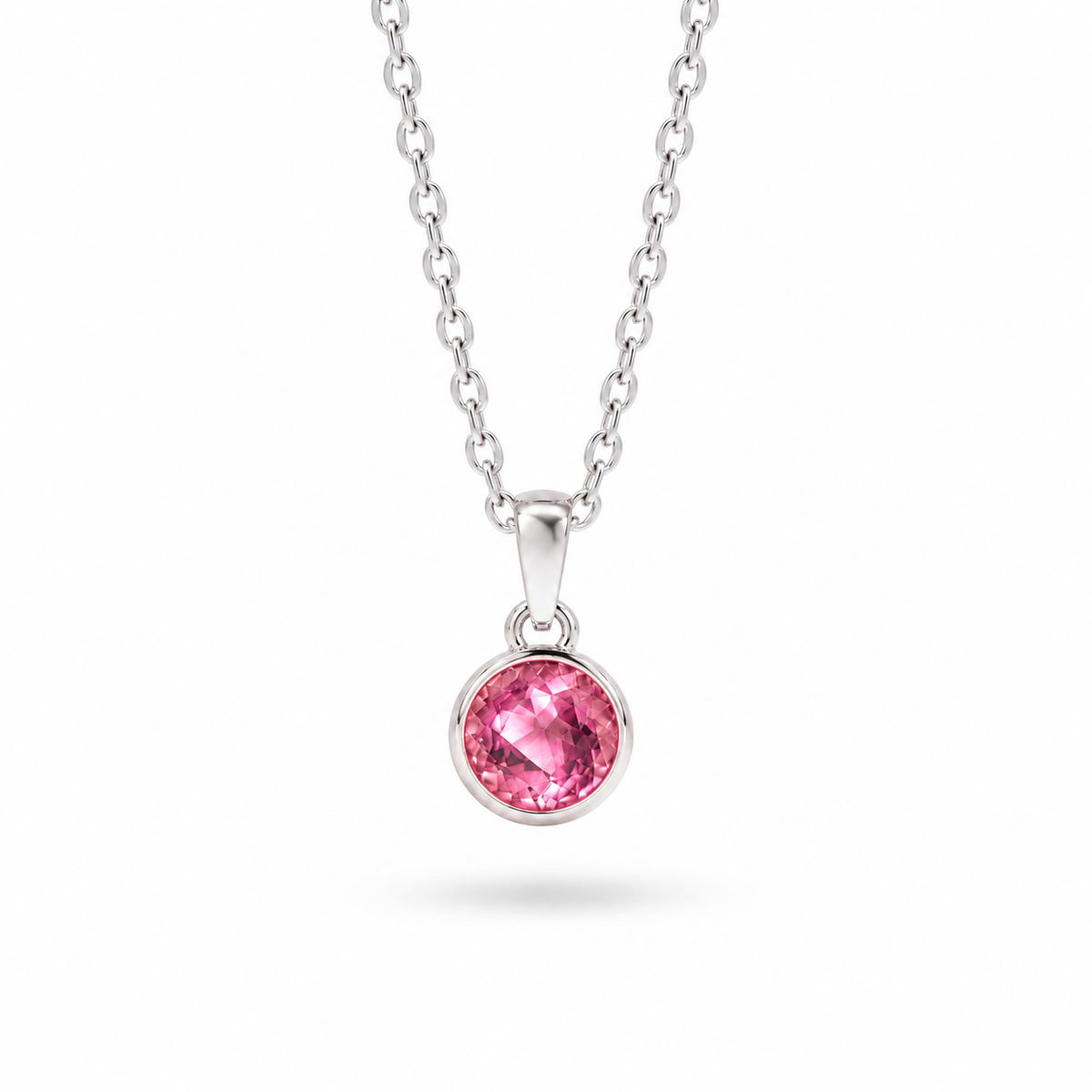 Lunita Pinker Turmalin Anhänger | Silber