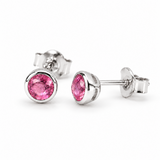 Lunita Pinker Turmalin Ohrstecker | Silber