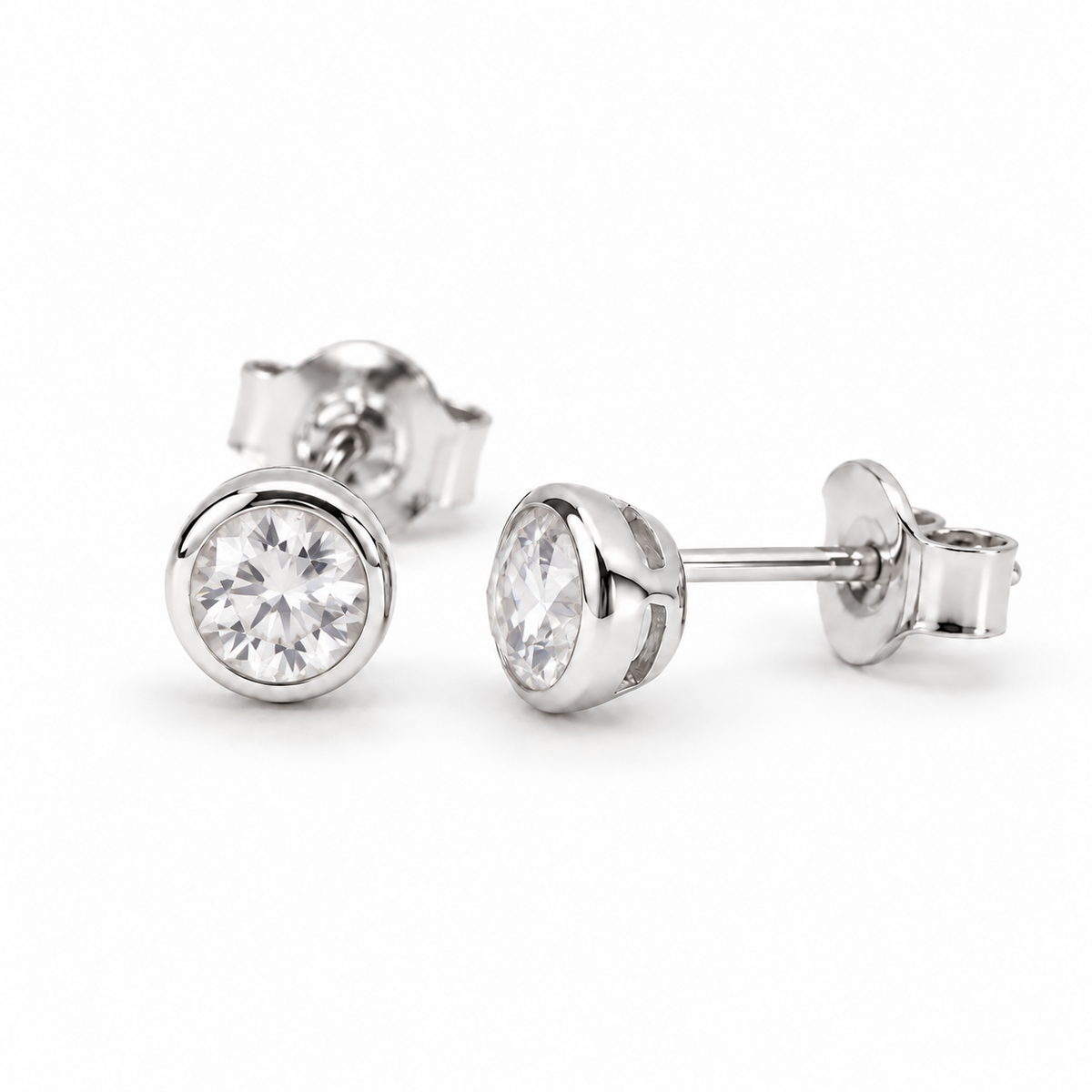 Lunita Weißer Topas Ohrstecker | Silber