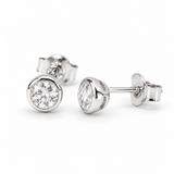 Lunita Weißer Topas Ohrstecker | Silber