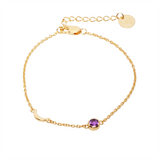 Luz Amethyst Armband | Gold