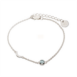 Luz Blauer Topas Armband | Silber