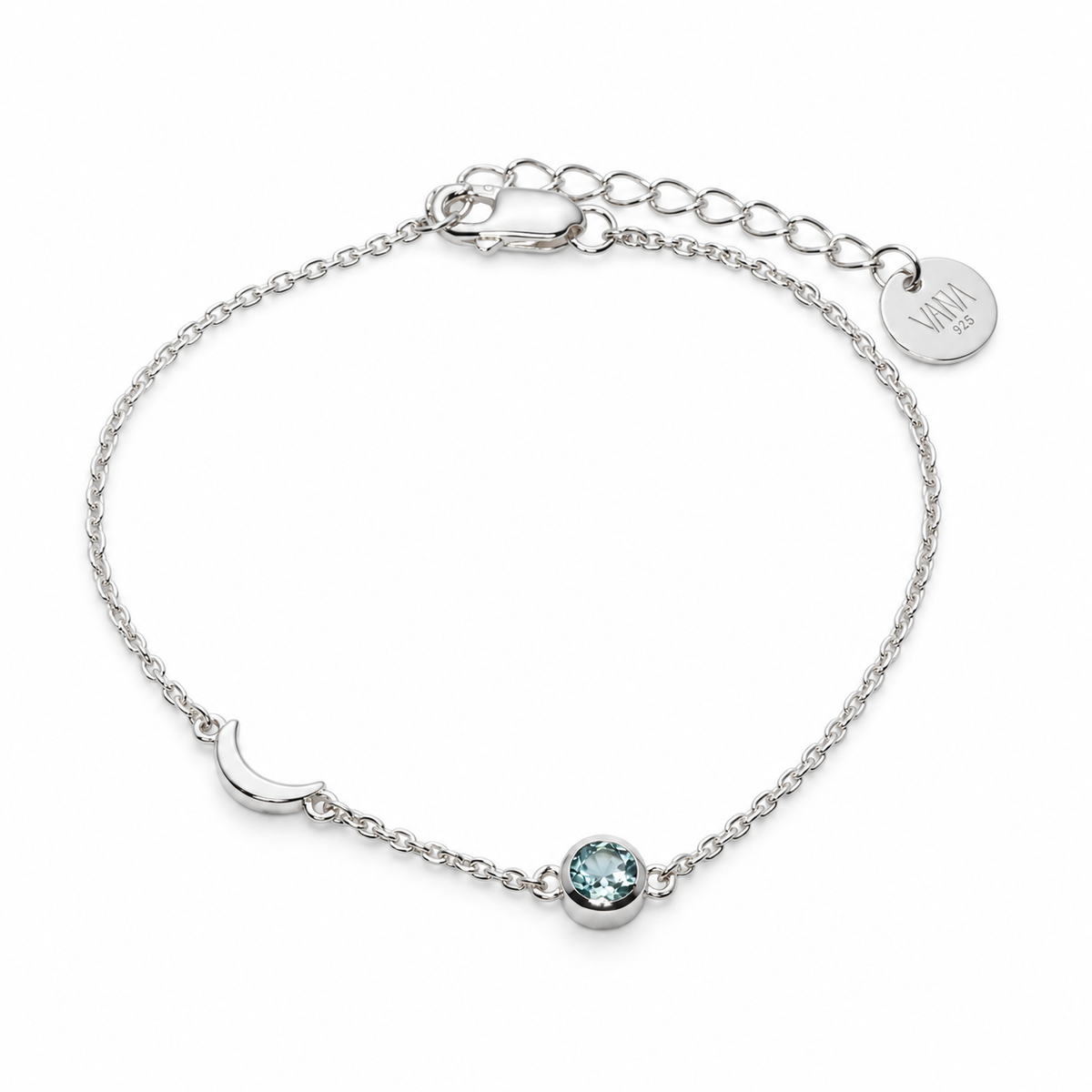 Luz Blauer Topas Armband | Silber