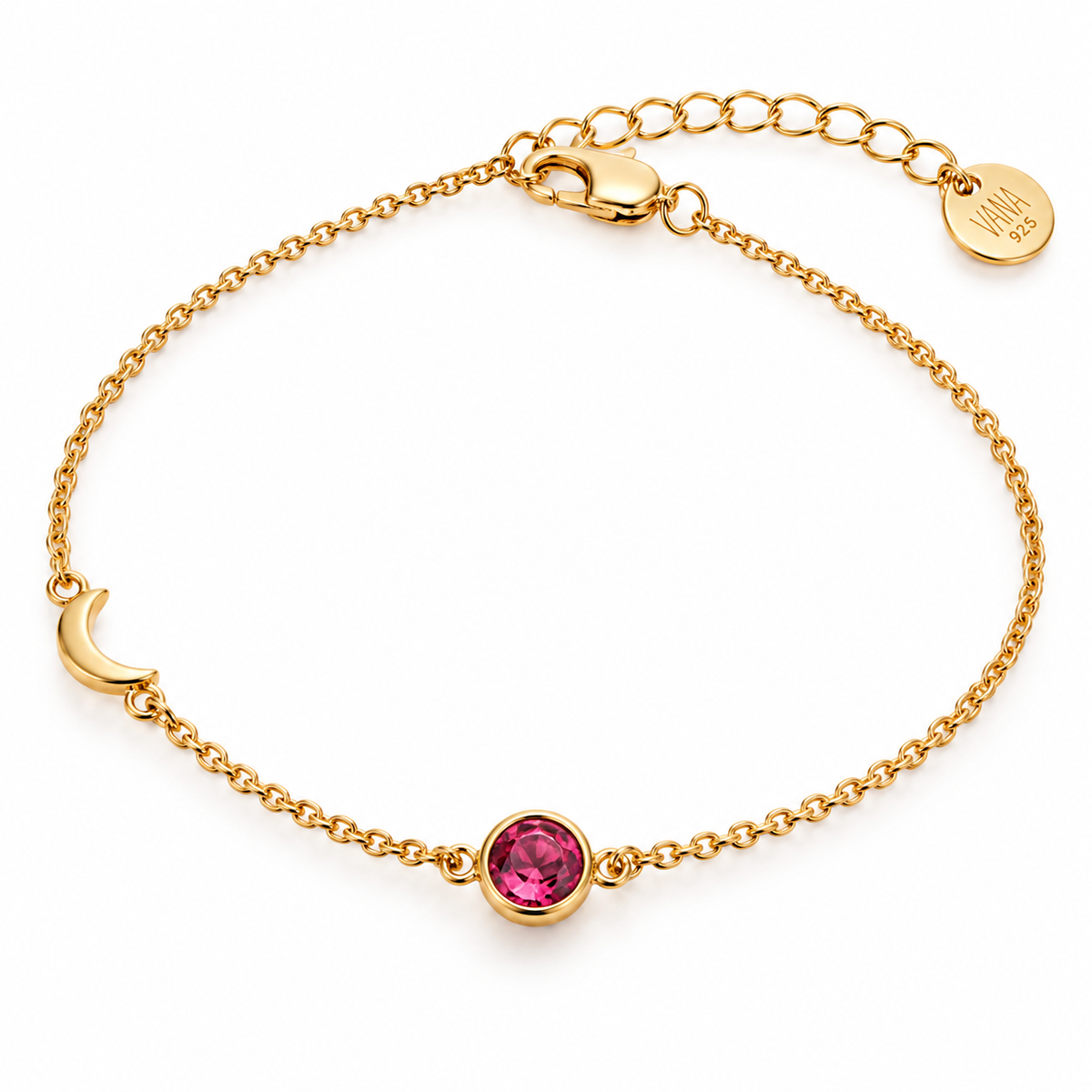Luz Pinker Turmalin Armkettchen | Gold