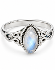 Alma de Loto Moonstone Earring | Silver