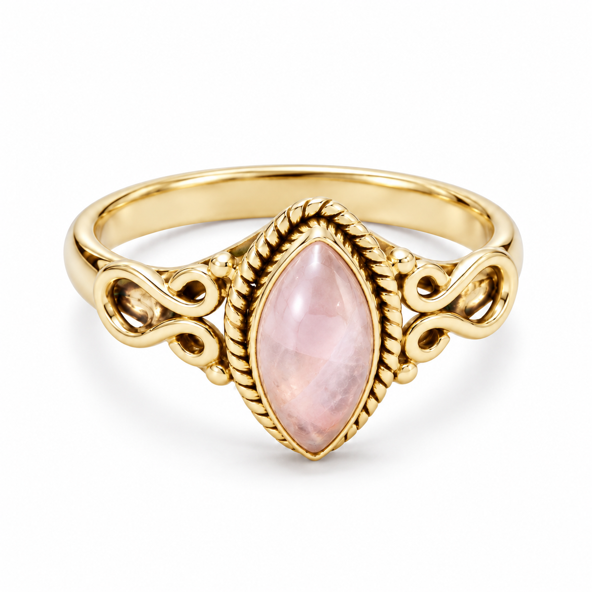 Marida Rosenquarz Ring | Gold
