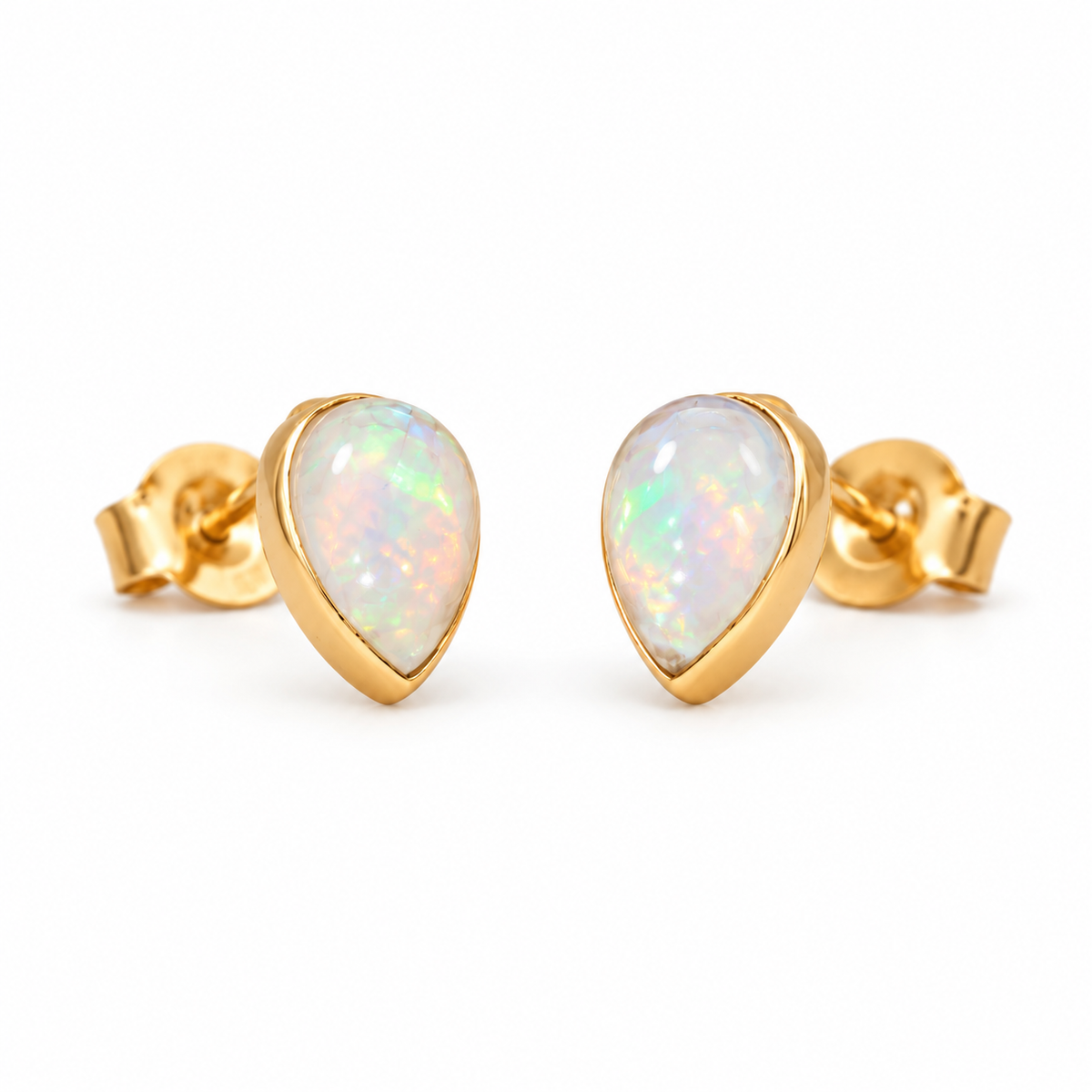 Nerina Opal Ohrstecker | Gold