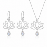 Nivara Mondstein Set | Silber