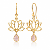 Nivara Rosenquarz Ohrringe | Gold