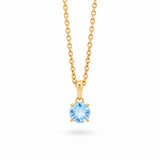 Nuvéa Blauer Topas Anhänger | Gold